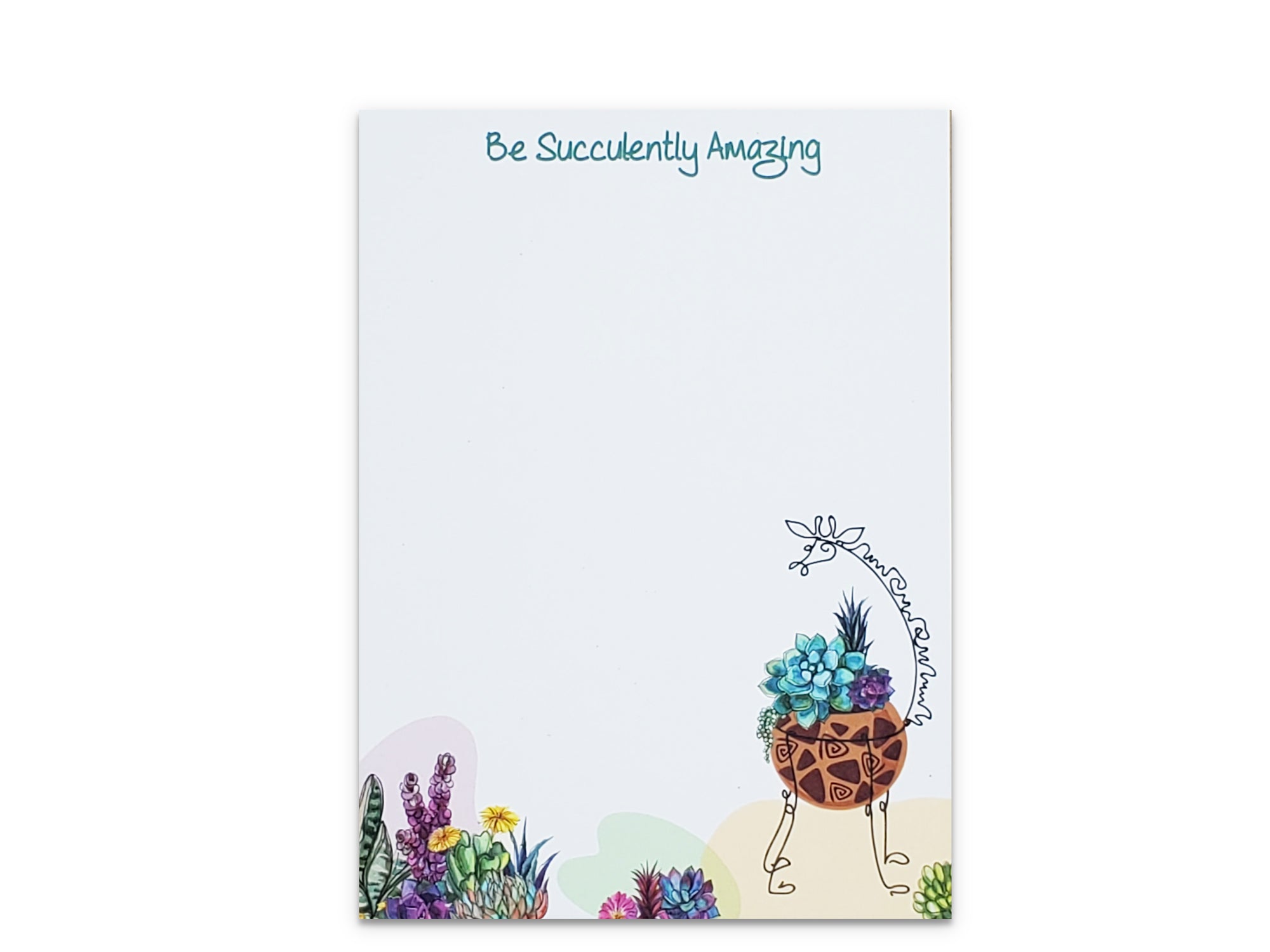 CLEARANCE - Be Succulently Amazing (GIRAFFE LOVER) Notepad