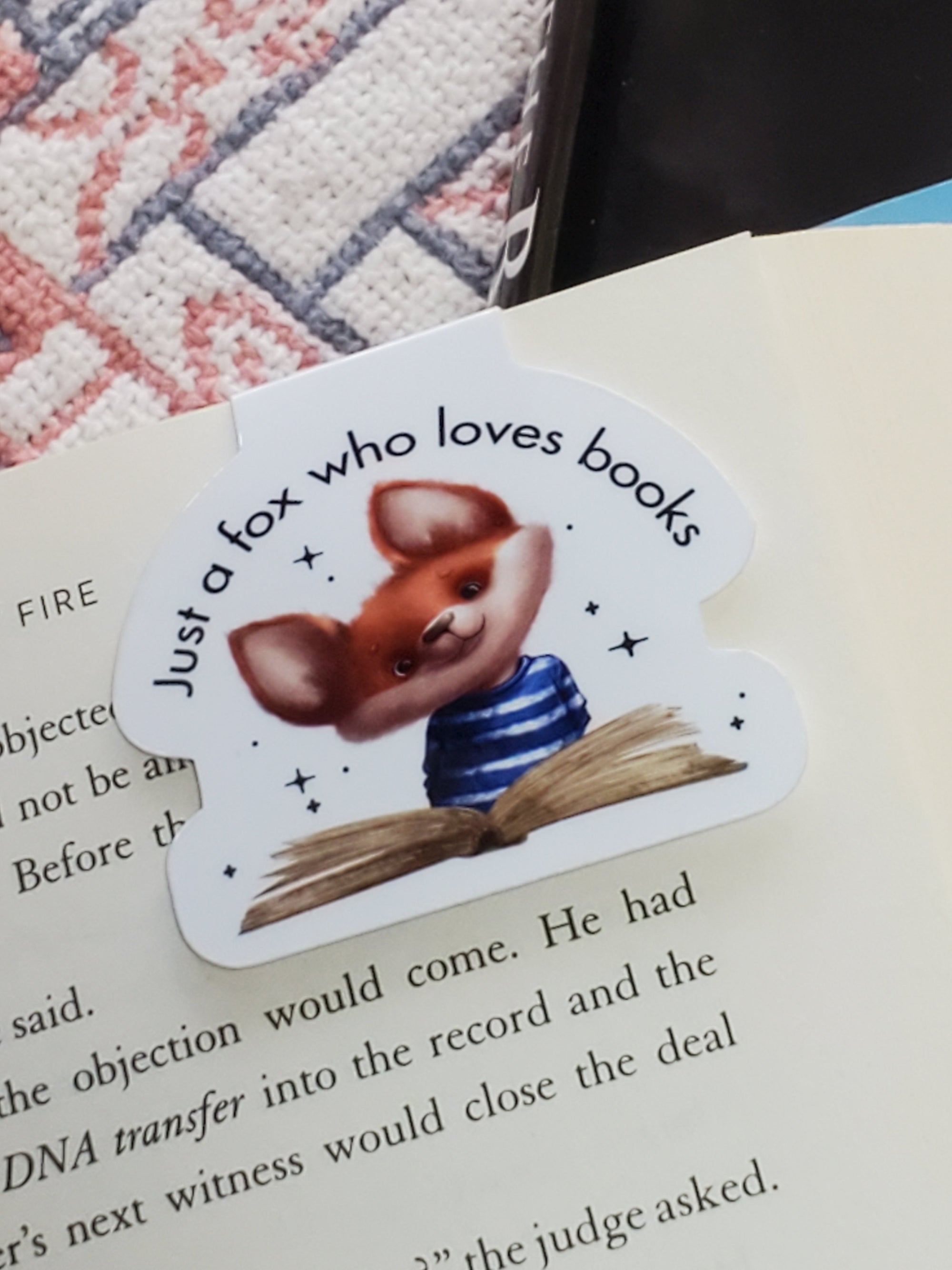 Just a Fox Who Loves Books Magnetic Bookmark
