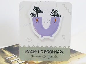 Cactus Planter Magnetic Bookmark