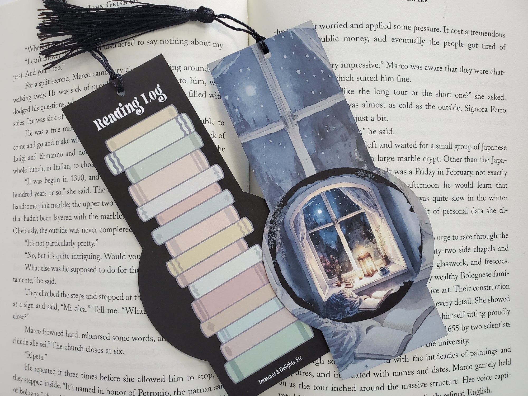 Night Reader Bookmark Book Tracker - Winter Night