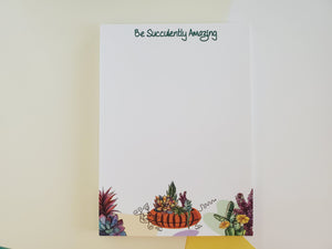 CLEARANCE - Be Succulently Amazing (CAT LOVER) Notepad