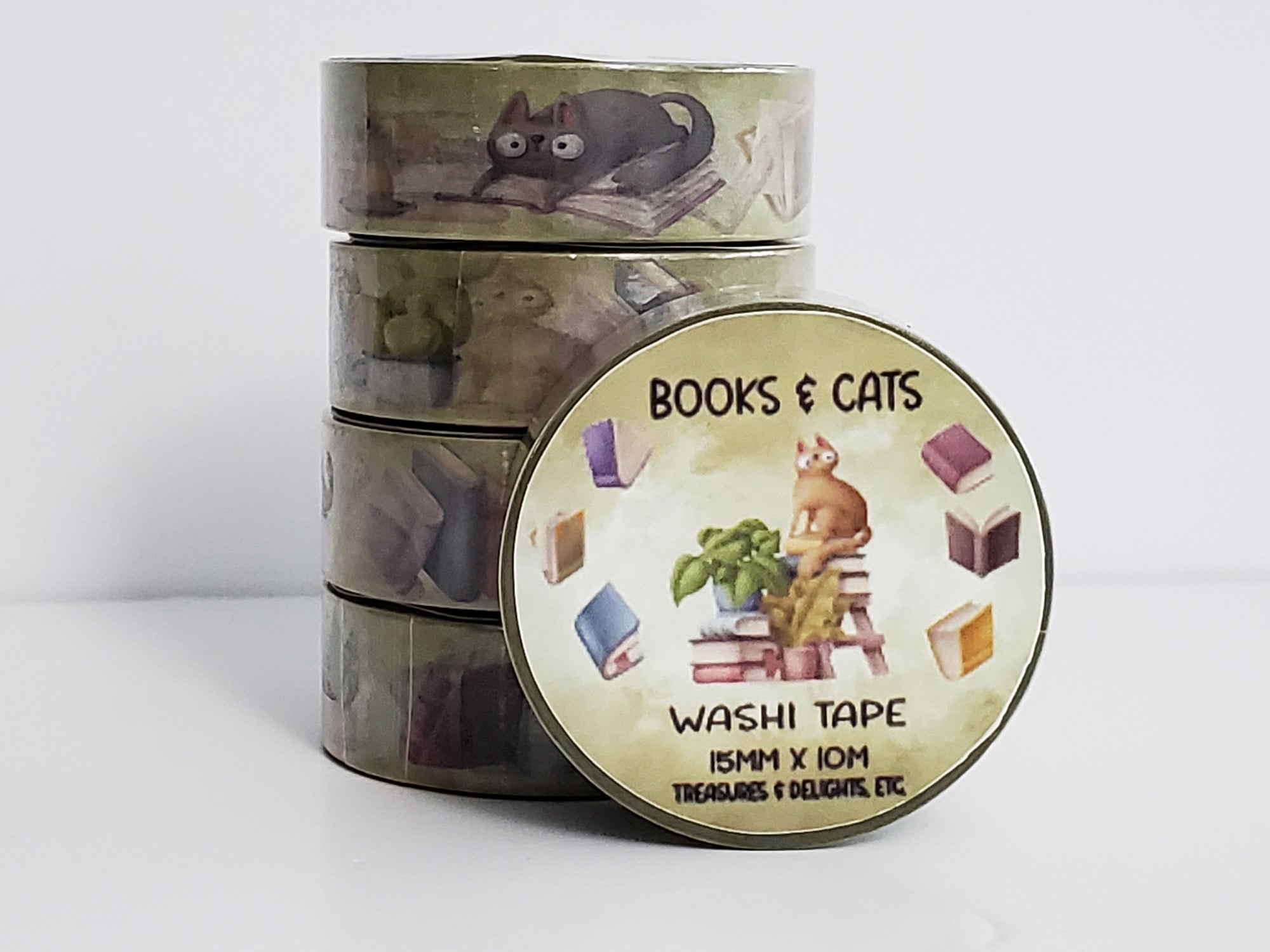 Books & Cats Washi Tape