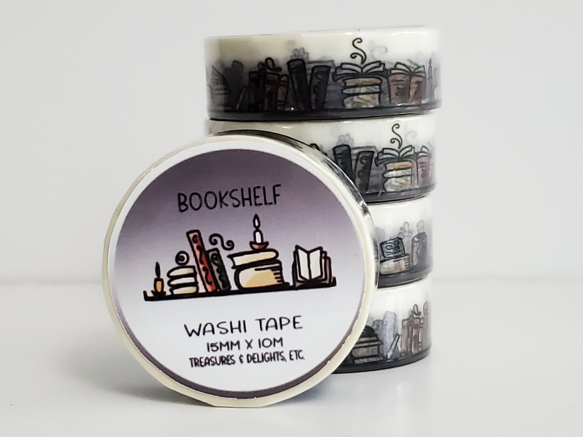 Bookshelf Washi Tape - Treasures & Delights, Etc.