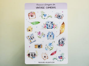 Vintage Cameras Sticker Sheet