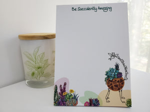 CLEARANCE - Be Succulently Amazing (GIRAFFE LOVER) Notepad