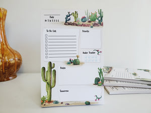 Cactus Daily Planner Notepad