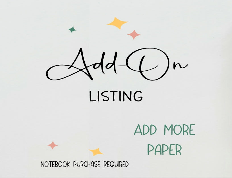 ADD-ON: Add More Paper for Notebook