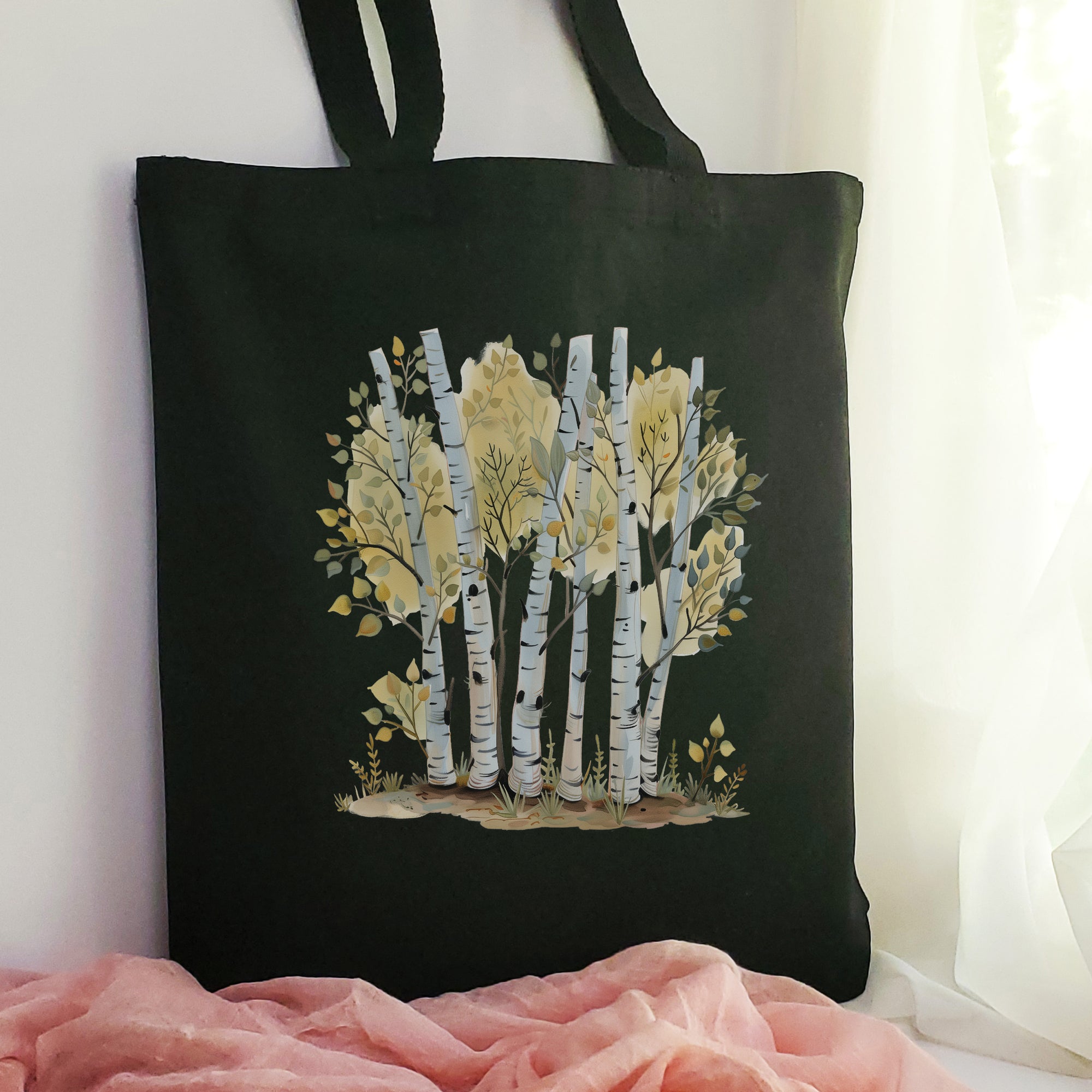 Birch Trees Canvas Tote Bag