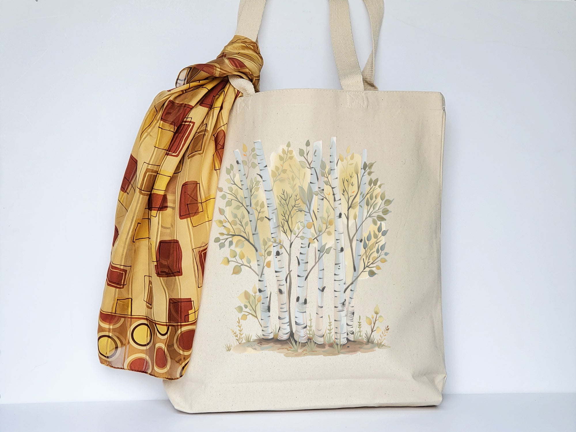 Birch Trees Canvas Tote Bag