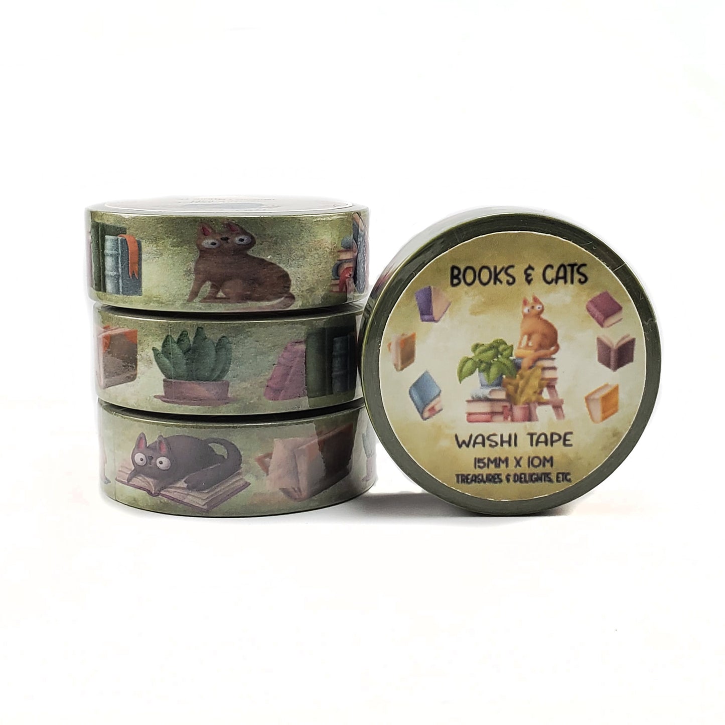 Books & Cats Washi Tape