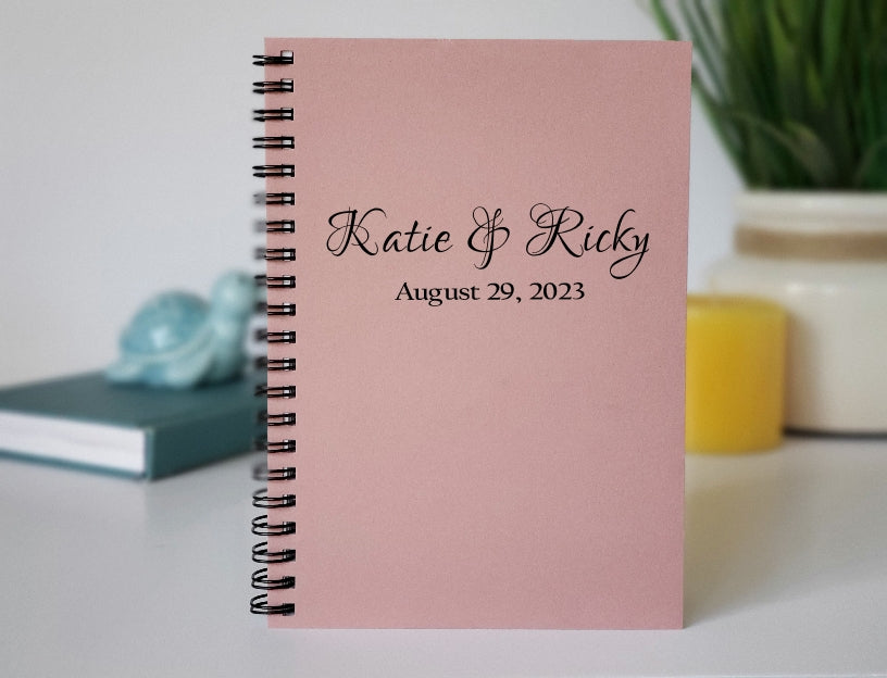 Names & Wedding Date Personalized Journal