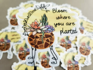 Bloom Where You Are Planted (GIRAFFE) Sticker