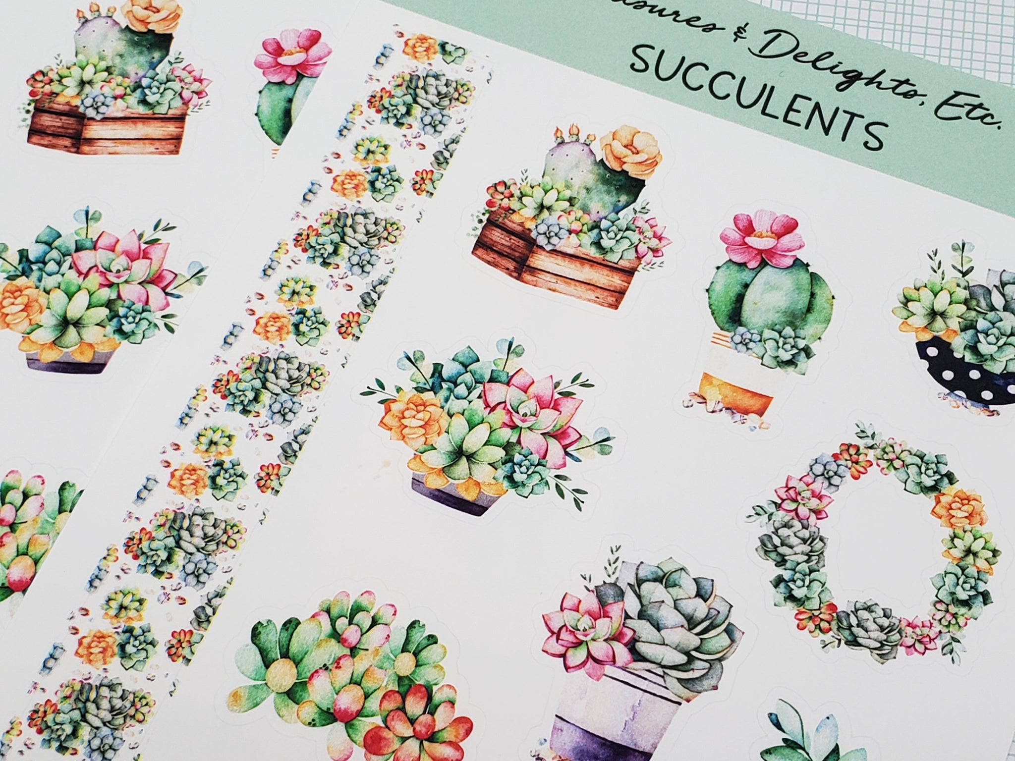 Succulents Sticker Set Sticker for Sale by brennaduffy22