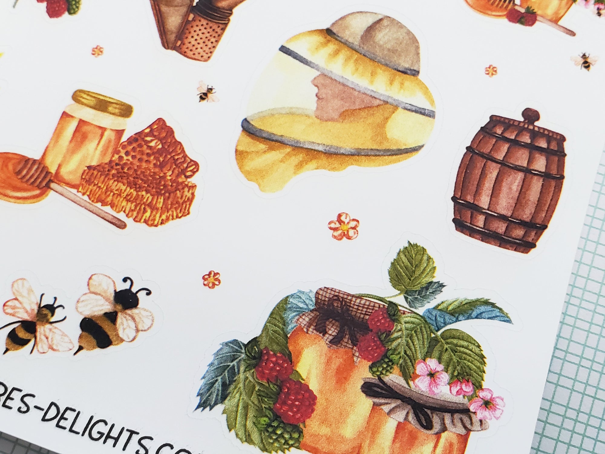 Bees & Honey Sticker Sheet