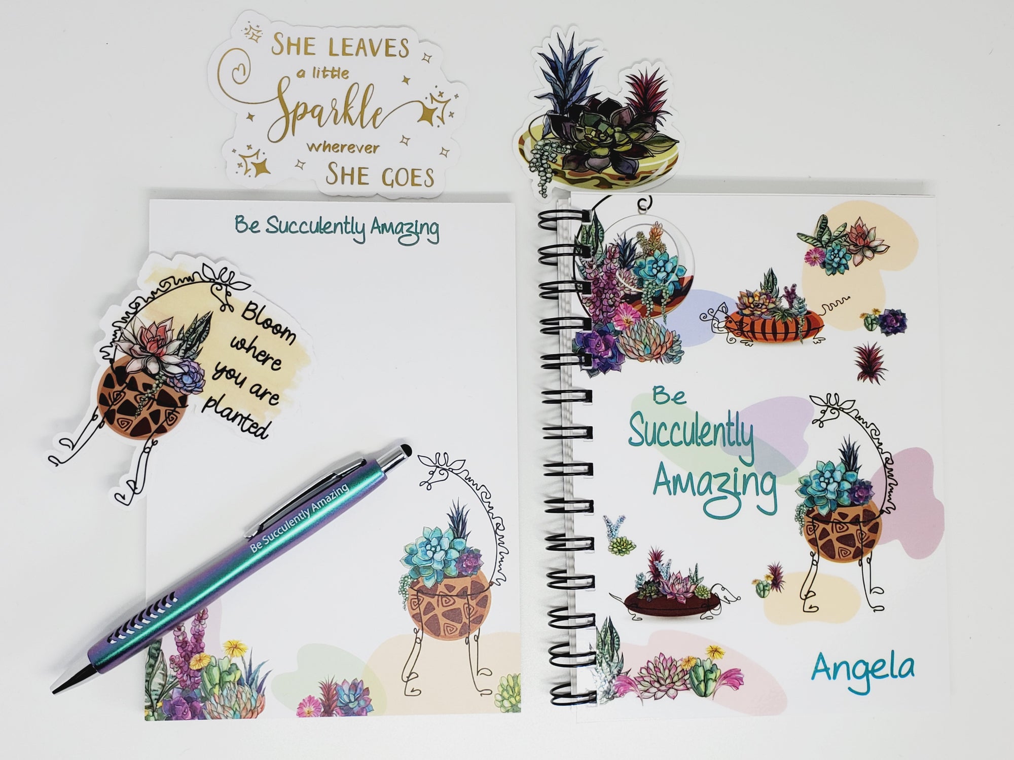 Be Succulently Amazing (GIRAFFE LOVER) Stationery Gift Set