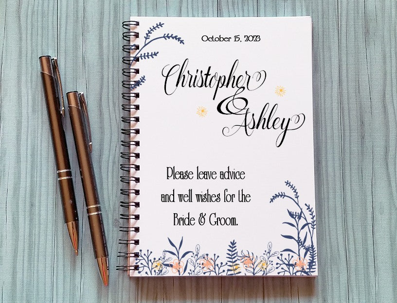 Summer Love Personalized Bridal Shower Advice Notebook