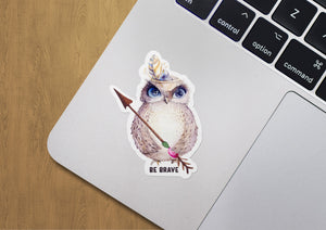 Be Brave Owl Sticker