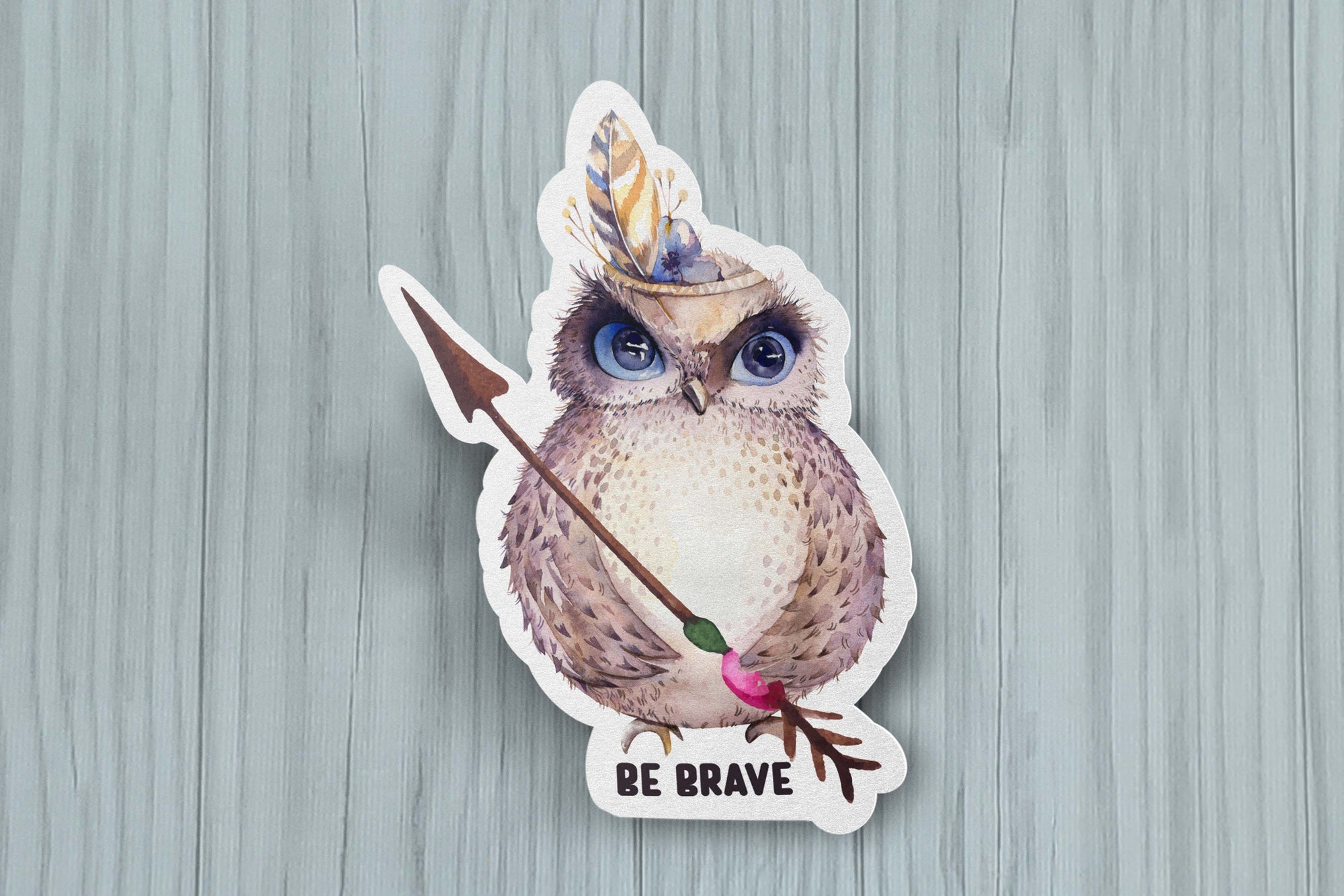 Be Brave Owl Sticker