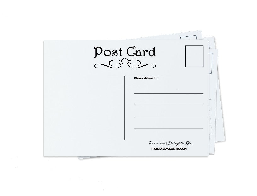 Blank Postcards Set: Style 1 - Treasures & Delights, Etc.