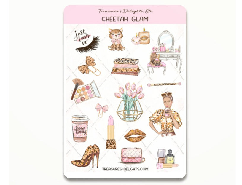 Cheetah Glam Sticker Sheet