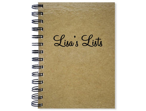 [Custom Name's] Lists - Personalized Notebook
