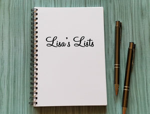 [Custom Name's] Lists - Personalized Notebook