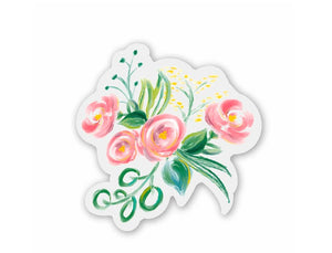 CLEAR Floral Bouquet Sticker