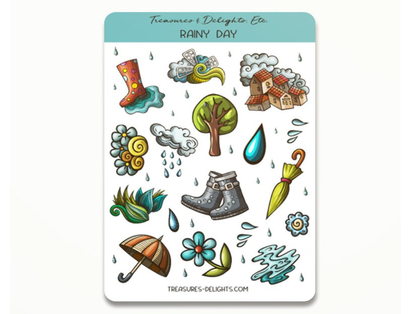 Rainy Day Sticker Sheet