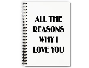 All the Reasons Why I Love You Journal