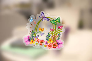 CLEAR Wildflower Wonderland Sticker