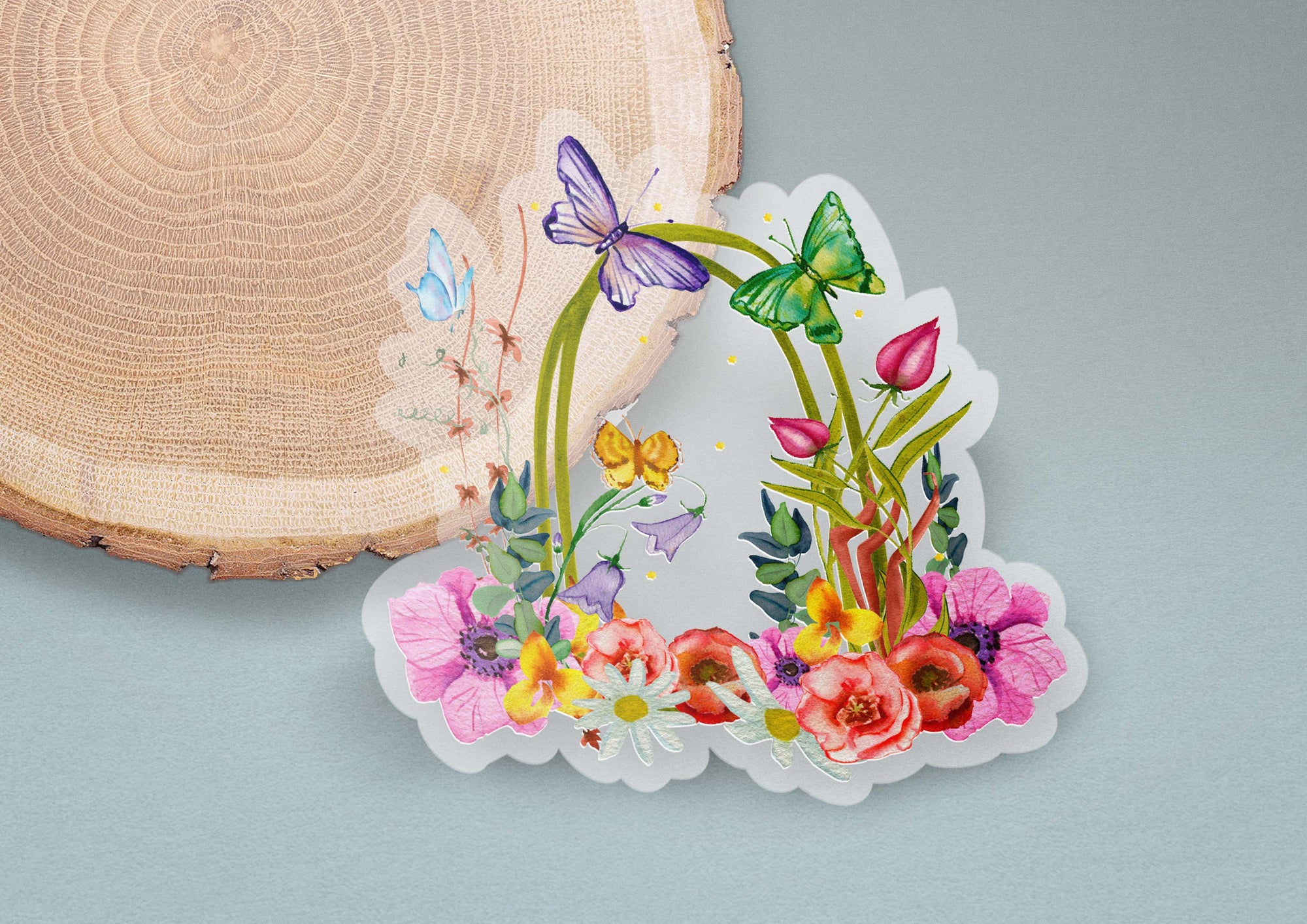 CLEAR Wildflower Wonderland Sticker